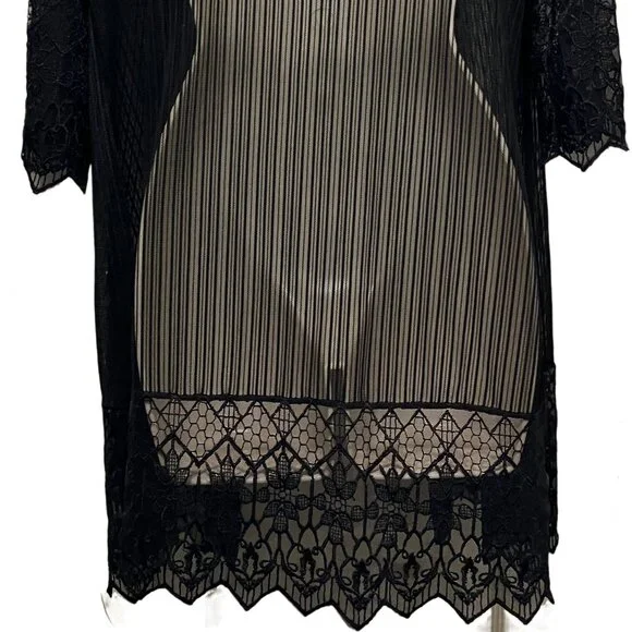 EUC Black Sheer Beach Cover Up Size: Medium - Picture 5 of 5